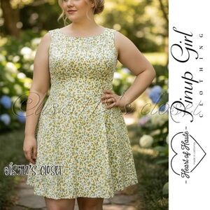 Pinup Couture x Heart of Haute Best Frocks Forever Leaves Leaf Print Dress 3X